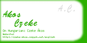 akos czeke business card